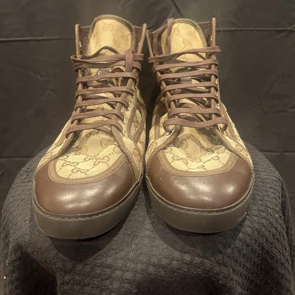 Gucci California Striped High Top (Beige Ebony) - Picture 3 of 5